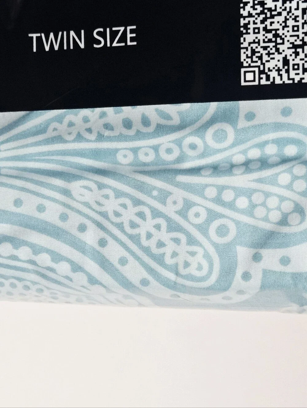 LDC Lux Decor Collection Twin 4 Piece Sheet Set Blue Paisley Deep Pocket NEW
